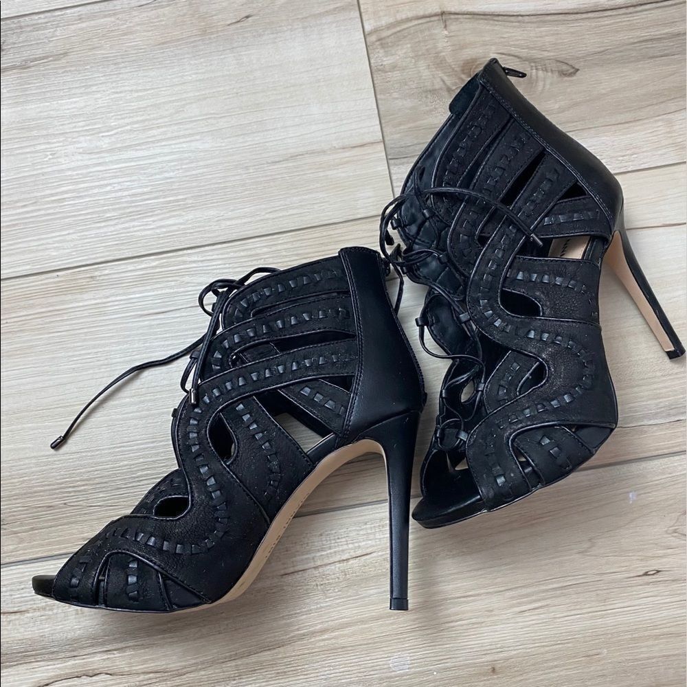 Gianni Bini Lace Up Heels Black 8